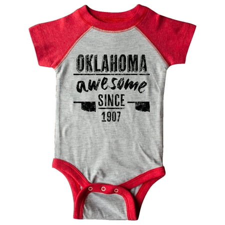 

Inktastic Oklahoma Awesome Since 1907 Gift Baby Boy or Baby Girl Bodysuit