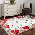 thumbnail image 3 of 3'x5' Area Rugs, Valentines Love Heart Indoor Outdoor Area Rug for Living Room Bedroom, Eucalyptus Red Love Heart Washable Bathroom Rugs Kitchen Floor Carpet Mats Home Decor Aesthetic, 3 of 8