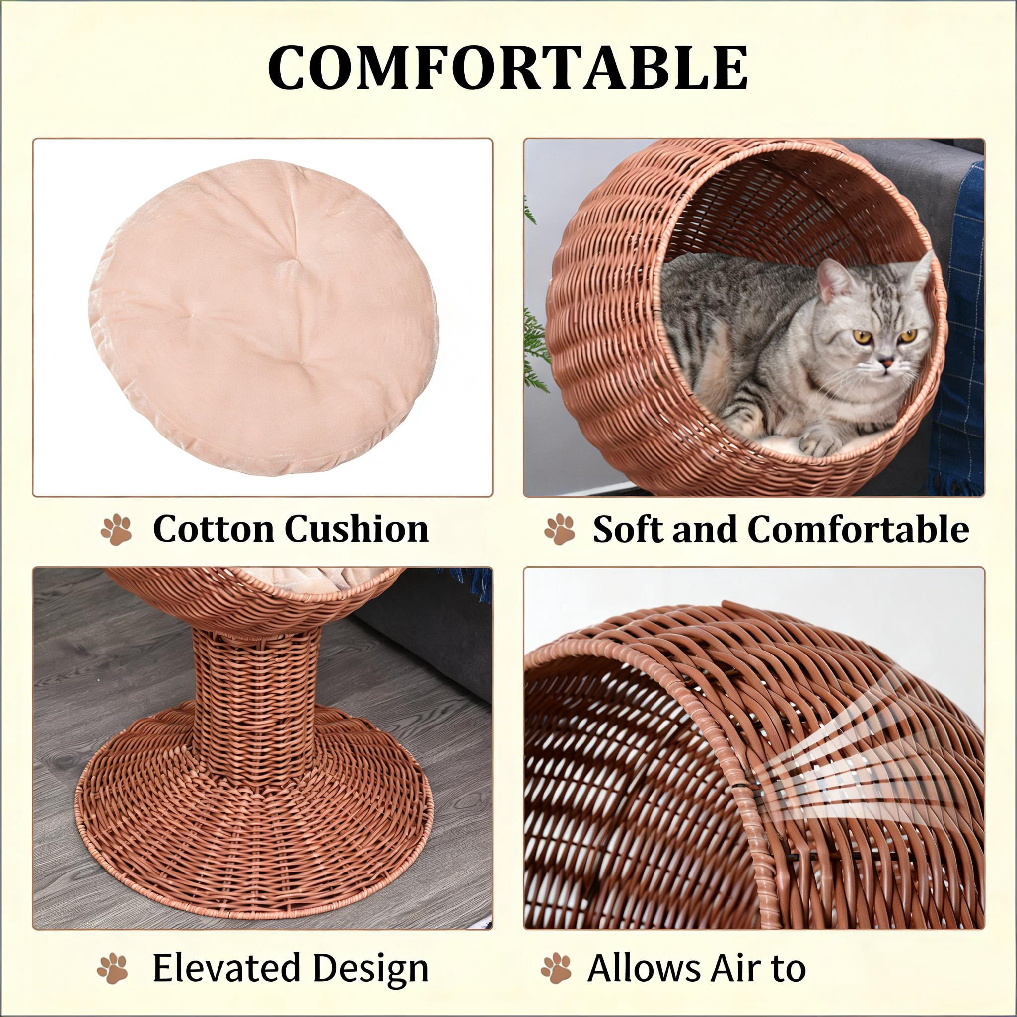 Cat Basket Bed,Elevated Cat Bed