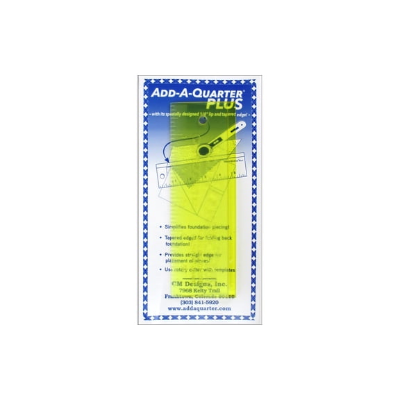CM Designs Ruler 6" Add-A-Quarter Plus