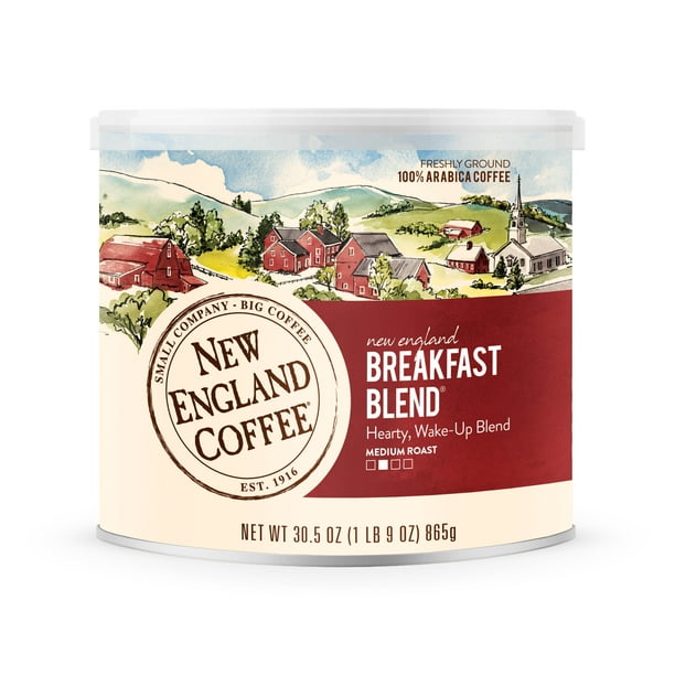 Curated visual reference: Gallery Detail: New England Coffee Breakfast Blend Ground Coffee 30 5 Oz