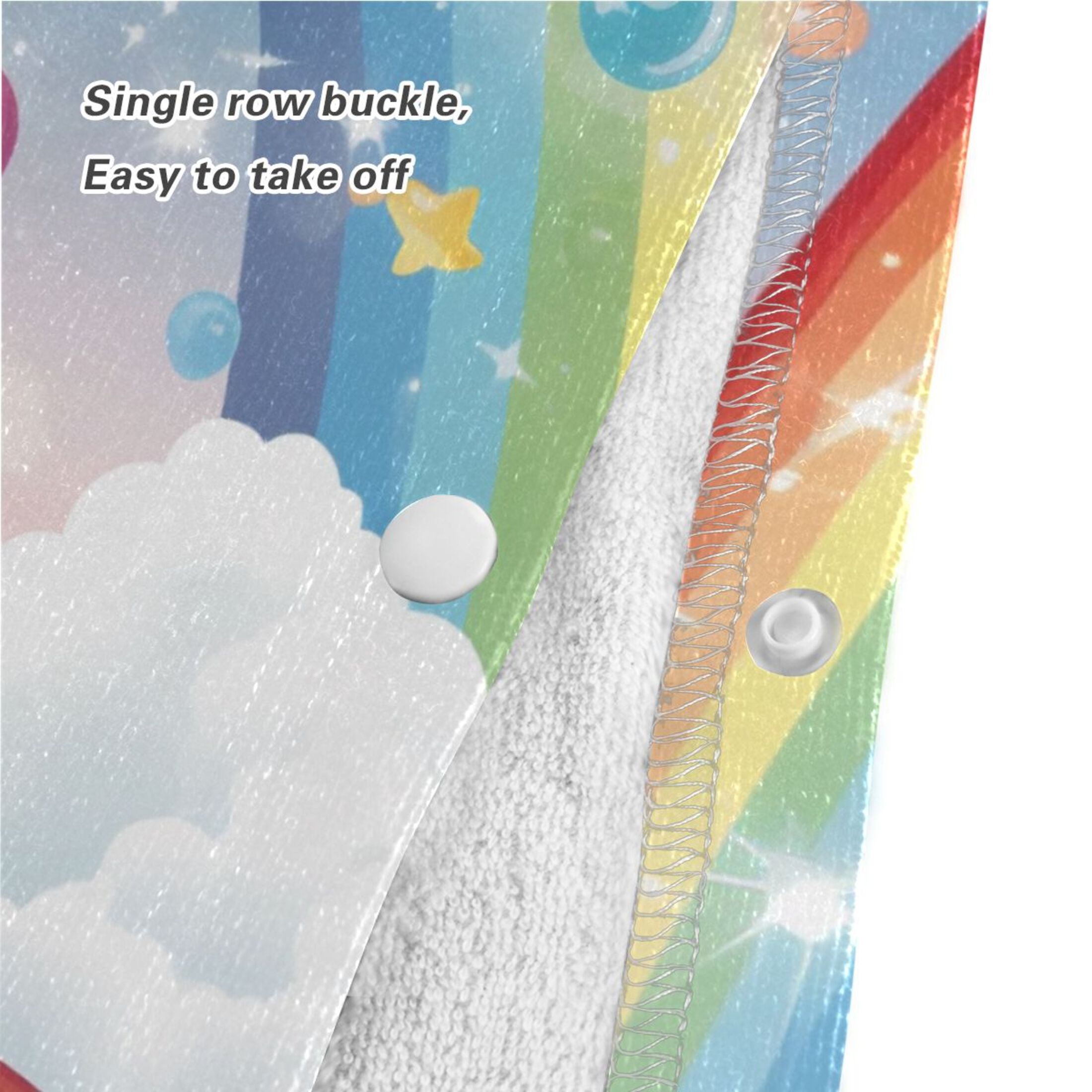 Cartoon Baby Unicorn and Rainbow Kid Hooded Beach Towel 35.4x27.5 inch Bath Poncho Towels Soft Absorbent Quick Dry for Boy Girl