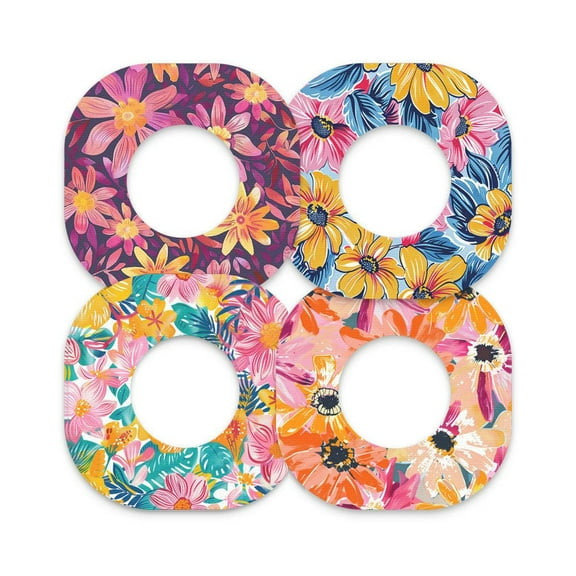 Floral Variety Patch Tape Designed for the Dexcom G7 and Stelo - Pump Peelz