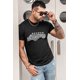 thumbnail image 2 of ABPHQTO Camiseta de manga corta con estampado de letras negras para hombre, 2 of 4