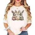 thumbnail image 4 of Ink Printed Image NOT a Quilt Patch - Camo Bunny Trio Easter Graphic Tee Ivory Shirt Adult Large, 4 of 7