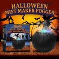 thumbnail image 4 of OUSITAID Halloween Black Witch Cauldron Fog Maker with 12 LED Light Color Changing  Geyser Pond Fog Machine  Witch Pot Water Fountain Lamp for Halloween Party Decor Propa, 4 of 7