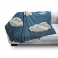 thumbnail image 3 of Cloud Soft Flannel Fleece Blanket, Paper Plane Flying Through Polygonal Clouds Modern Abstract Arrangement Travel Theme, Cozy Plush for Indoor and Outdoor Use, 50" x 70", Blue White, by Ambesonne, 3 of 6