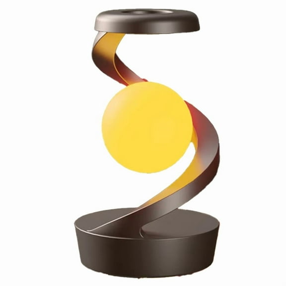 LED 360° Rotating Night Light with Wireless Charger Cordless Rechargeable LED Levitating Night Light Grey,1 x Rotating Night Light 1 x USB cable,Grey