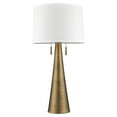 thumbnail image 4 of Muse 2-Light Hand Painted Antique Gold Table Lamp With Off White Shantung Shade, 4 of 5