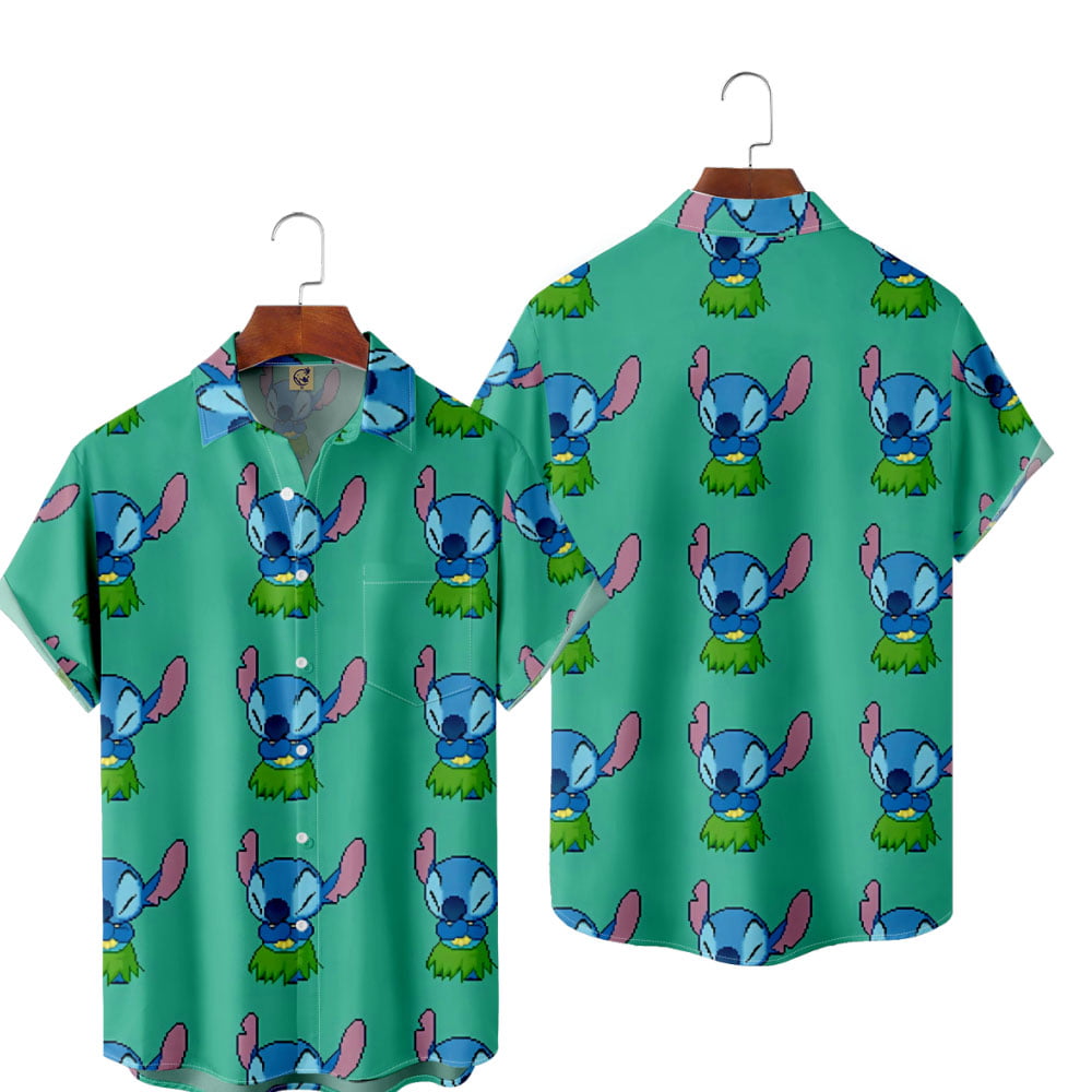Christmas Shirts Disney Lilo & Stitch Shirts 3D Printed Short Sleeve ...