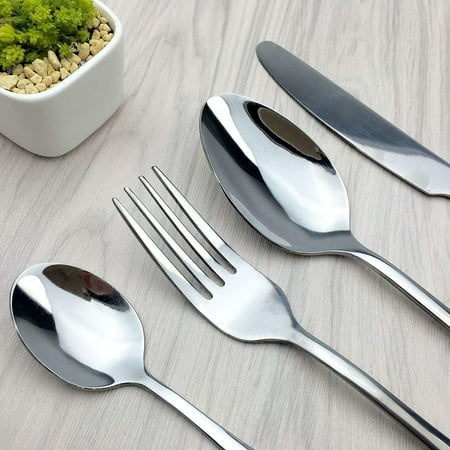 Cutlery , Home Use Stainless Steel Western Tableware, 4-Piece Dinnerware Set knife fork spoon (Best Silverware For Everyday Use)