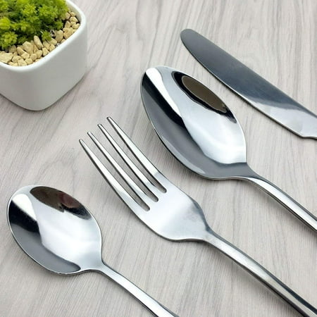 - Cutlery , Home Use Stainless Steel Western Tableware, 4-Piece Dinnerware Set knife fork spoon teaspoon