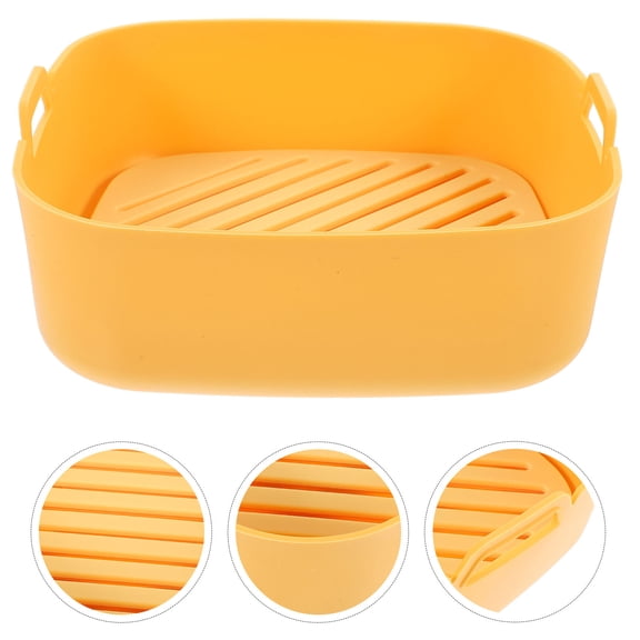BESTYASH Silicone Bowl Pad Non-Stick Yellow Baking Liner with Handle for Kitchen