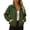 Army Green, variant on Womens Waterproof Rain Jackets Zip Up Long Sleeve Cropped Windbreaker Casual Lightweight Outdoor Travel Hiking Raincoat with Pockets