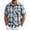 Dark Blue, variant on Cmfcve Men's Plus Size Shirts Short Sleeve Button Down Shirts Lapel Summer Plaid Dress Shirts with Chest Pocket