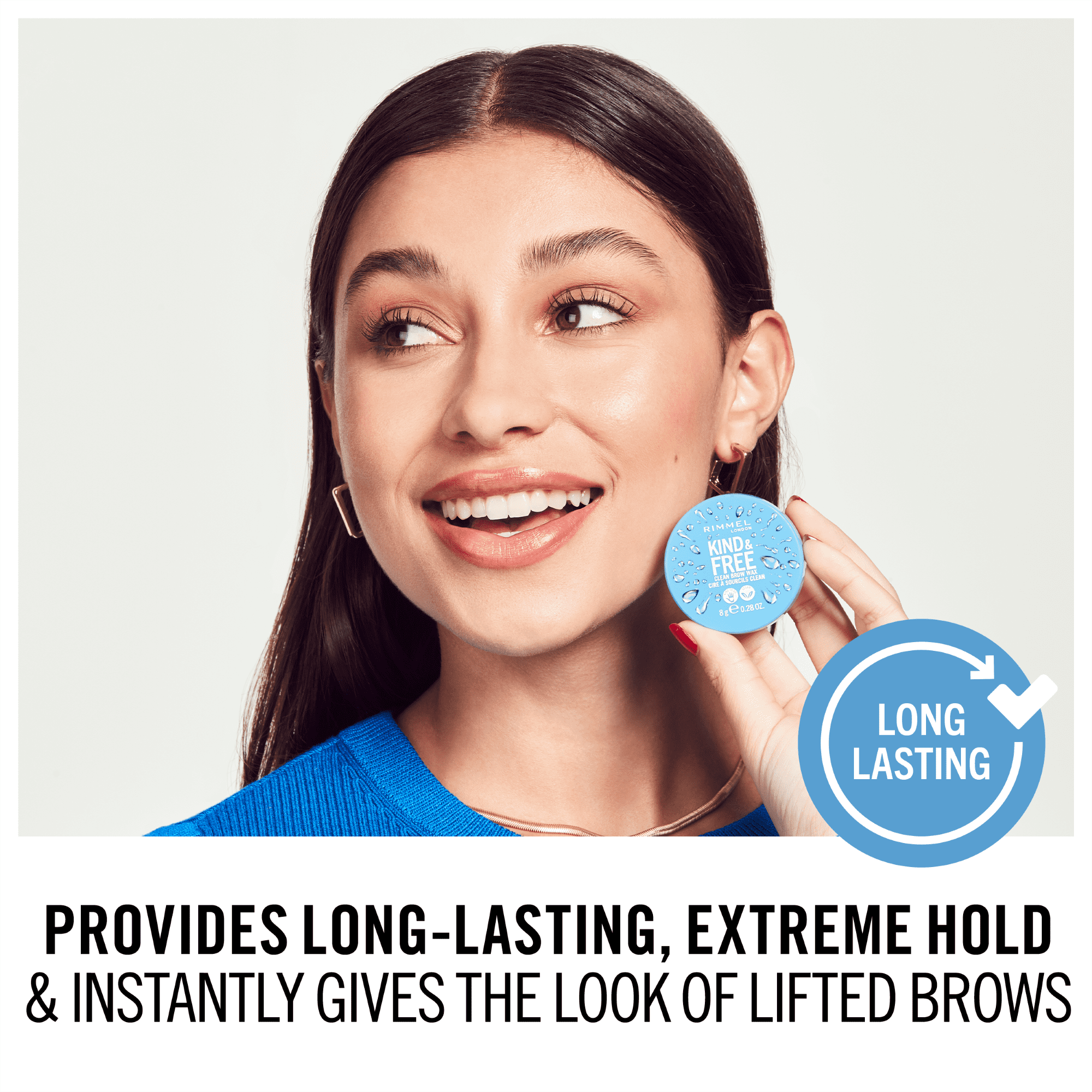 Rimmel Kind & Free Universal Brow Wax, Transparent, 0.28 oz