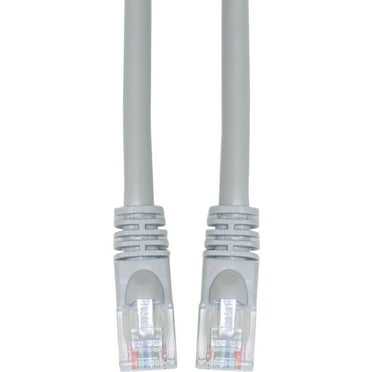 Cat6 Ethernet Cable, 24AWG, RJ45 Gold Plate Connector, ETL, 4 Pair Stranded Copper, Snagless Mold Boot Unshielded Twisted Pair (UTP) Internet Network Patch Cable, 7 Foot, Gray, CableWholesale