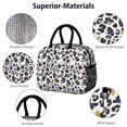thumbnail image 4 of Insulated Lunch Bag for Women, Floral Print Oxford Fabric Lunch Box, Leakproof Thermal Cooler Tote for Work, School & Picnic, Leopard Animal Print, 4 of 5