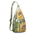 thumbnail image 1 of Butterfly Sunflower Backpack - Whimsical Floral & Insect Motifs, Compact Anti-Theft Pack, 1 of 4