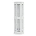 thumbnail image 6 of BELLEZE Lighted 3-Side Glass Display Curio Cabinet w/ Tempered Glass Doors & Shelves, Accent Wooden Corner Cabinet with Bulb, Corner Storage Decoration Rack for Living room & Bedroom Corona (White), 6 of 6