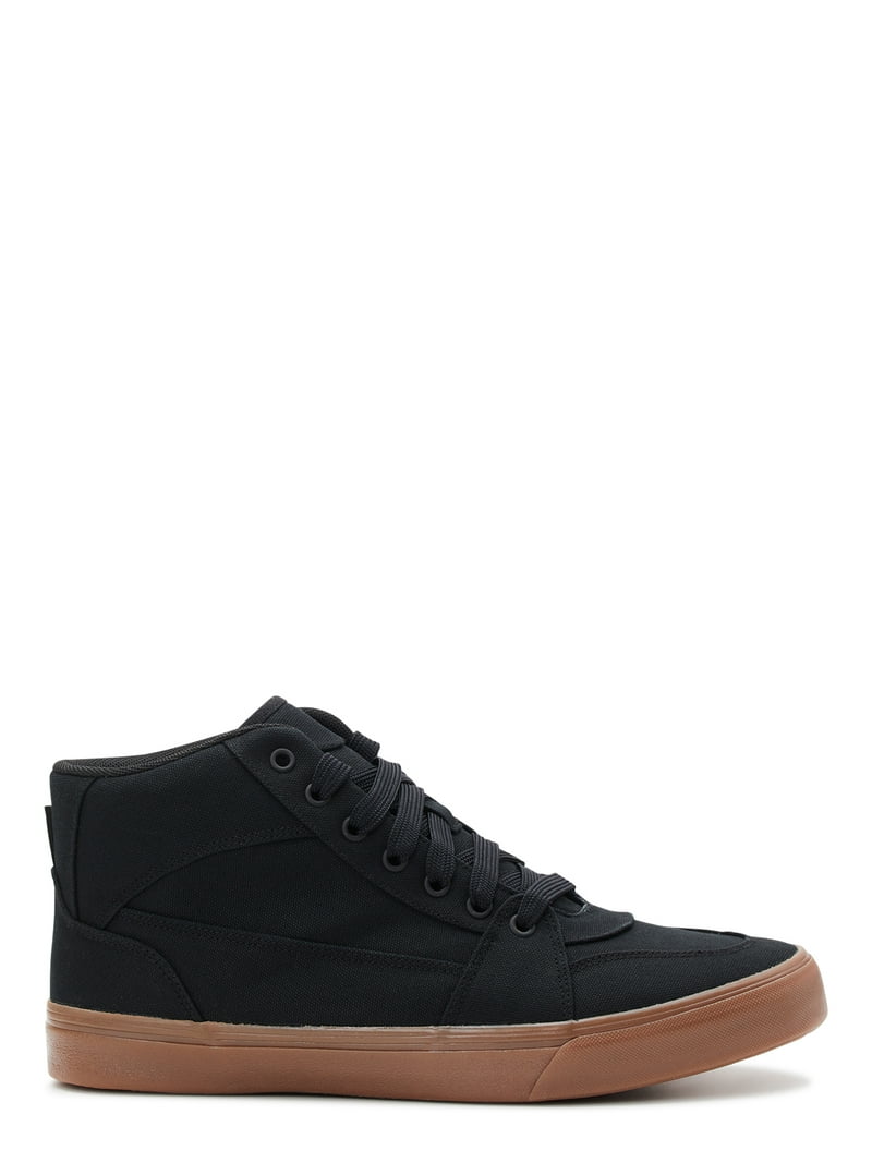 No Boundaries Men's Canvas High Top Sneakers with Memory Foam