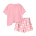 thumbnail image 6 of NAISIBABY Girls Floral Outfit Sets, Graphic Short Sleeve T-Shirt and Elastic Waist Shorts Kids Summer Fashion Clothes Watermelon Red Size 14, 6 of 6