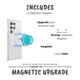 thumbnail image 4 of AKAM Agarre para celular compatible con MagSafe + Anillo adaptador magnético + Sticker bloqueador EMF, para Android y iPhone con MagSafe, 4 of 5