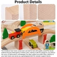 thumbnail image 4 of 10 Pcs Wooden Train Track Risers Wood Train Support Blocks Elevated Wood Train Track Set Railway Stackable Track Riser for Mini Train Track Bridge Supports - 66x53x22mm/2.6x2.1x0.9 inch, 4 of 6