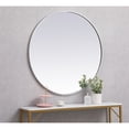 thumbnail image 3 of Metal frame round mirror 39 inch in Silver, 3 of 5
