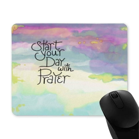 Pop Inspirational Quote Prayer Church Rubber Durable Computer Desk
