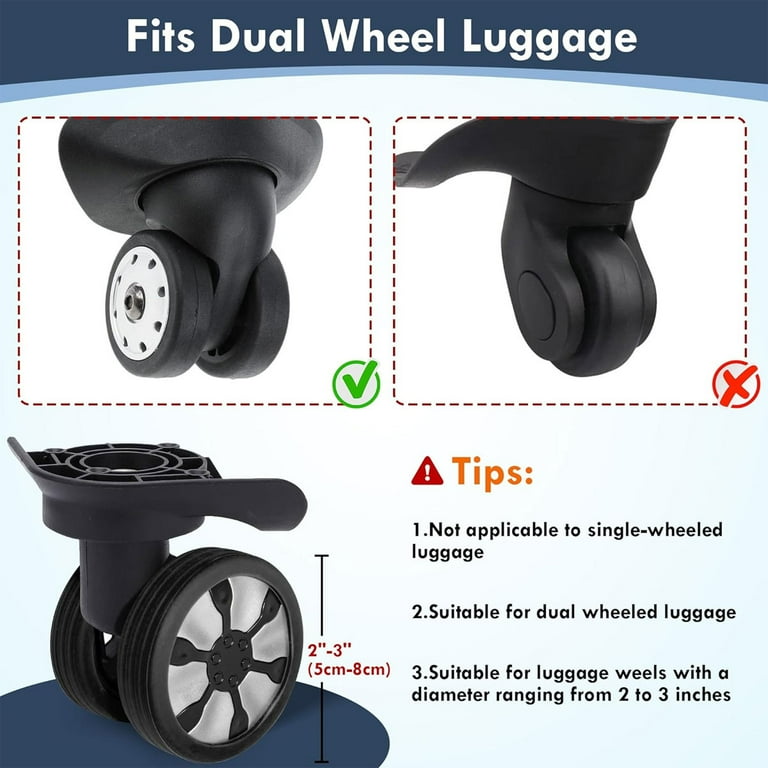 Upgraded Thicker Version]Travel Suitcase Wheels Covers, Silicone