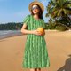 thumbnail image 4 of Easygdp Cactus para Vestido Transpirable de Mujer, Vestido Suelto de Manga Corta con Pliegues y Bolsillos para el Verano, 4 of 6