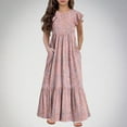 thumbnail image 1 of Robe d'Été Décontractée, Shorts pour Filles, Mode Filles Nouvelle Robe d'Été à Manches Courtes Col Rond Imprimé Décontracté, 1 of 5