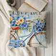 thumbnail image 3 of YINGXI  Hello Love Blue Hydrangea Bicycle Throw Pillow Covers,Flowers Summer Spring Mother's Day Cushion Case for Sofa Couch 20x20in, 3 of 5