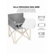 thumbnail image 2 of Periquera Xtellar Para Bebe Portatil Plegable Silla Comer Ajustable Color Gris, 2 of 5