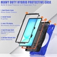 thumbnail image 3 of Funda para Samsung Galaxy Tab S10 FE+ Plus de 13,1 pulgadas, modelo 2025 (X620/X626B), funda de silicona resistente con asa, soporte de 360 ​​grados, correa y soporte para S Pen., 3 of 9