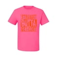 thumbnail image 2 of Wild Bobby, Straight Outta Detroit DET Fan Fantasy Baseball Fans, Sports, Men Graphic Tee, Neon Pink, 3X-Large, 2 of 4