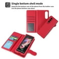 thumbnail image 2 of Dteck Case for Samsung Galaxy Z Fold 3 5G (2021),Luxury Business Leather Magnetic Card Holder Wallet Case with S-Pen Holder Pocket Hybrid PC Protective Kickstand Cover,Red, 2 of 13