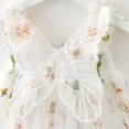 thumbnail image 4 of Glisme Girls Dress Sleeveless With Wing Embroider Dance Party Floral Sundress Trend Of Popularity Little Girl Princess Dress Size 18-24 Months,White, 4 of 5