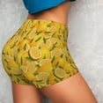 thumbnail image 4 of Lsque Yellow Limes Pattern High Waisted Biker Shorts for Women-Tummy Control Fitness Athletic Workout Running Yoga Gym Shorts,Moisture-Wicking-X-Large, 4 of 9