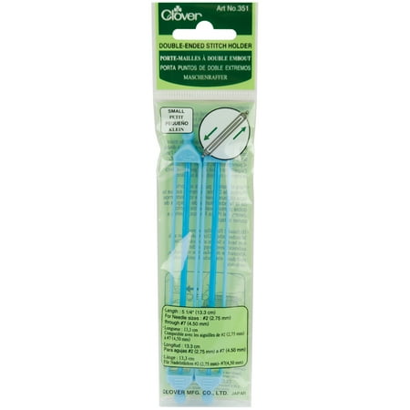 Clover Double Ended Stitch Holder, 5.25", Sizes 2 and 7, 2-Pack