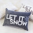 thumbnail image 5 of Nneka White Velvet Lumbar Pillow 14x20" "Let It Snow" Cushion Included Insert, 5 of 5