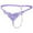 Purple, variant on Elegant Lace Heart Embroidery Sheer Low Rise Thong Underwear for Women Black One Size