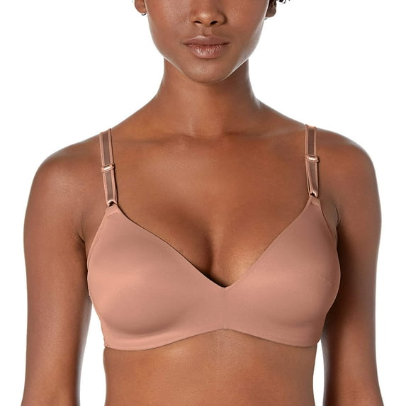 WARNER'S Toasted Almond No Side Effects Wire-Free Bra, US 34D, UK 34D, NWOT