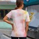 thumbnail image 4 of Gibobby Camisetas Mujer Manga Corta Mujeres Casual Tie Dye Gradient Printing Mangas Cuello redondo Camiseta suelta Blusa Tops(Naranja,M), 4 of 4