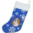 thumbnail image 2 of Bulldog English Winter Snowflakes Christmas Stocking SS4629, 2 of 2