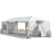 Lacoo 10' x 30' Outdoor Gazebo Wedding Party Tent Patio Canopy Camping Shelter Pavilion w/Removable Sidewalls Carport Cater BBQ Events