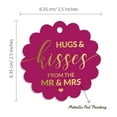 thumbnail image 6 of Inkdotpot 100 Pack Real Gold Foil Paper Tags Hugs & Kisses From The Wedding Favor Hang Tags, 6 of 6