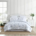 thumbnail image 2 of Set de edredón Laura Ashley Belinda Blue Reversible Queen, 2 of 3