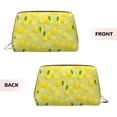 thumbnail image 3 of Rateoe Bright Lemons for Travel Makeup Bag,Large Capacity Cosmetic Bags for Women,Waterproof Portable Pouch Open Flat Toiletry Bag Make up Organizer, 3 of 8